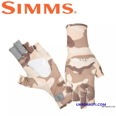 Перчатки Simms Bugstopper Sunglove Woodland Camo Sandbar размер M